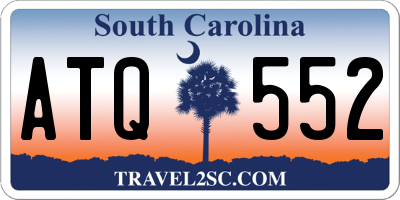SC license plate ATQ552