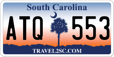 SC license plate ATQ553