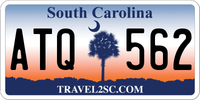 SC license plate ATQ562