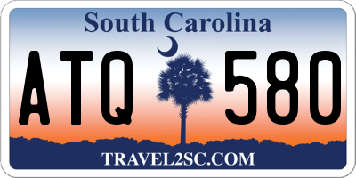 SC license plate ATQ580