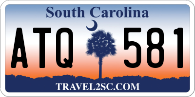 SC license plate ATQ581
