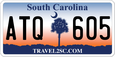 SC license plate ATQ605