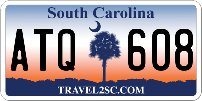 SC license plate ATQ608