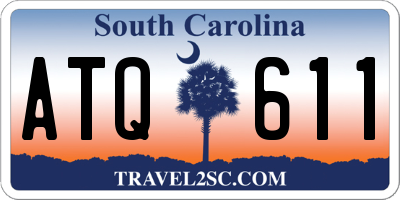 SC license plate ATQ611