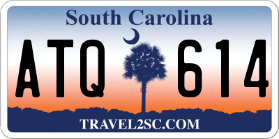 SC license plate ATQ614