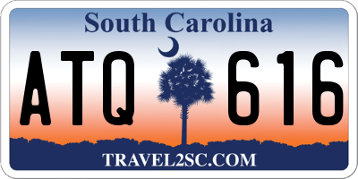 SC license plate ATQ616