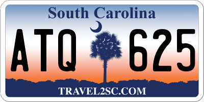 SC license plate ATQ625