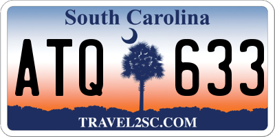 SC license plate ATQ633