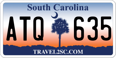 SC license plate ATQ635