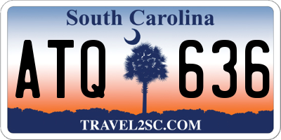 SC license plate ATQ636