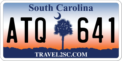 SC license plate ATQ641