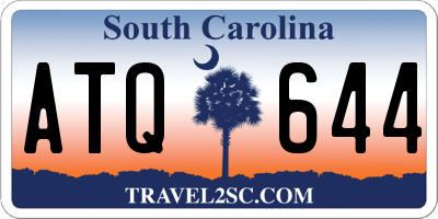 SC license plate ATQ644