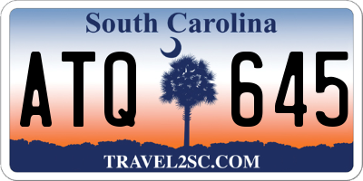 SC license plate ATQ645
