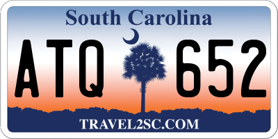 SC license plate ATQ652