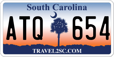 SC license plate ATQ654