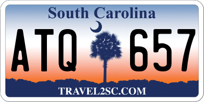 SC license plate ATQ657