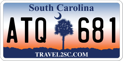 SC license plate ATQ681