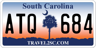 SC license plate ATQ684