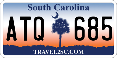 SC license plate ATQ685