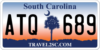 SC license plate ATQ689