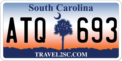 SC license plate ATQ693