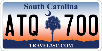 SC license plate ATQ700