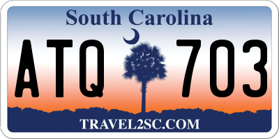 SC license plate ATQ703