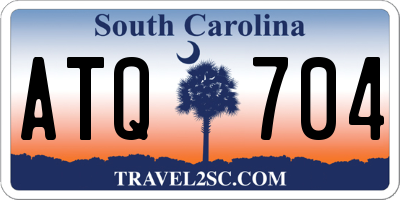 SC license plate ATQ704