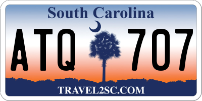 SC license plate ATQ707