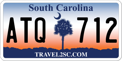 SC license plate ATQ712