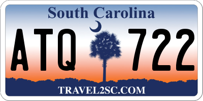 SC license plate ATQ722