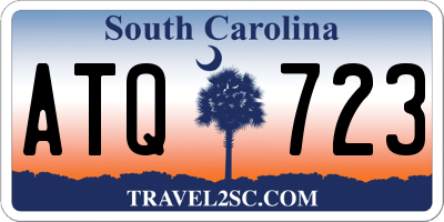 SC license plate ATQ723