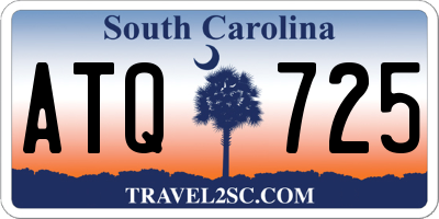 SC license plate ATQ725