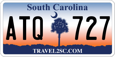 SC license plate ATQ727