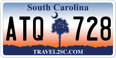 SC license plate ATQ728