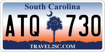 SC license plate ATQ730
