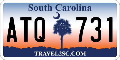 SC license plate ATQ731