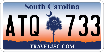 SC license plate ATQ733