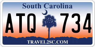 SC license plate ATQ734