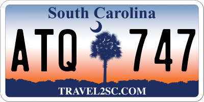 SC license plate ATQ747