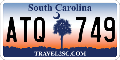 SC license plate ATQ749