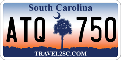 SC license plate ATQ750