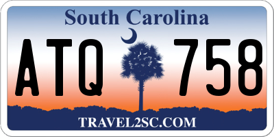 SC license plate ATQ758