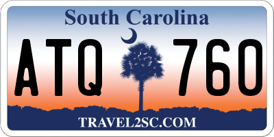 SC license plate ATQ760