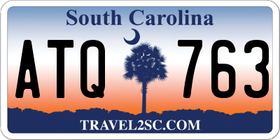 SC license plate ATQ763