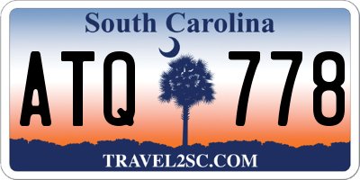 SC license plate ATQ778