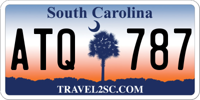SC license plate ATQ787