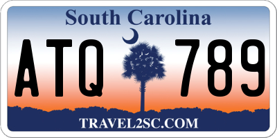 SC license plate ATQ789