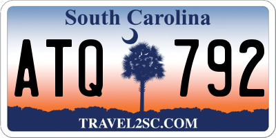 SC license plate ATQ792