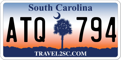 SC license plate ATQ794